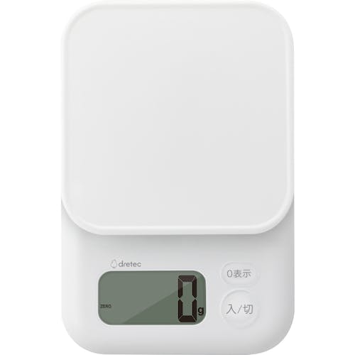 ドリテック デジタルスケール「ガナッシュ」3kg ホワイト KS-833WT デジタルはかり ドリテック デジタルスケール「ガナッシュ」3kg ホワイト KS-833WT デジタルはかり