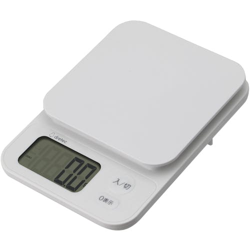 ドリテック デジタルスケール「ブランジェ」1kg ホワイト KS-629WT デジタルはかり ドリテック デジタルスケール「ブランジェ」1kg ホワイト KS-629WT デジタルはかり