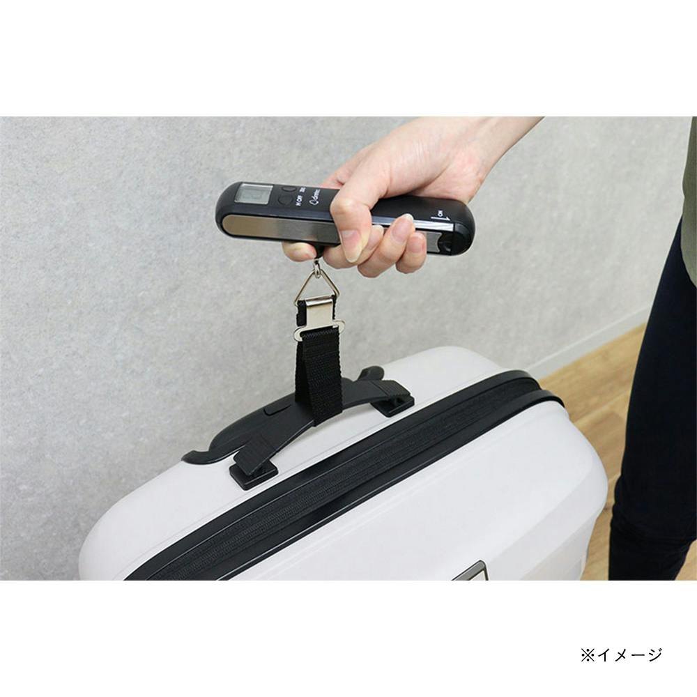 サイズもはかれる ラゲッジスケール LS-108BK | スーツケース