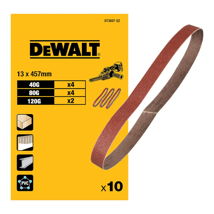 デウォルト DEWALT DCM200N用サンディングベルト 10枚セットアングル棚