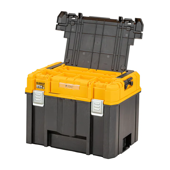 デヴォルト DEWALT TSTAK 2.0 オーガナイザー付ラージボックス ブラック DWST83343-1 幅44cm 奥行33.8cm 高さ32.3cm
