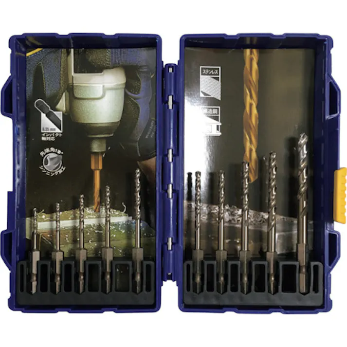 【CAINZ-DASH】IRWIN社 ステンレス用六角軸ドリルビット10本セット 2.0mm-6.0mm IR91000KIT【別送品】