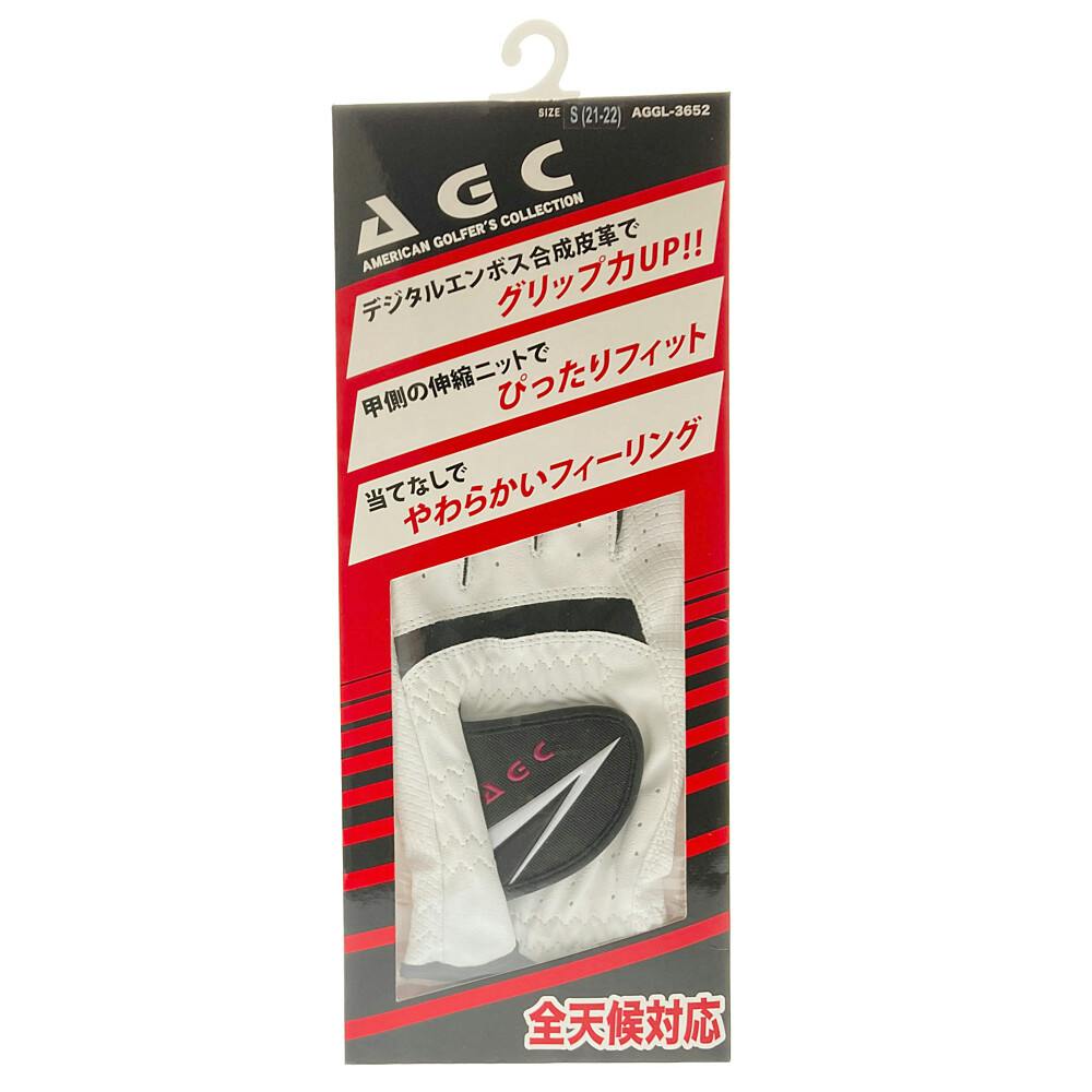 エージーシー AGC 合皮ゴルフグローブ 左手用 ホワイト AGGL