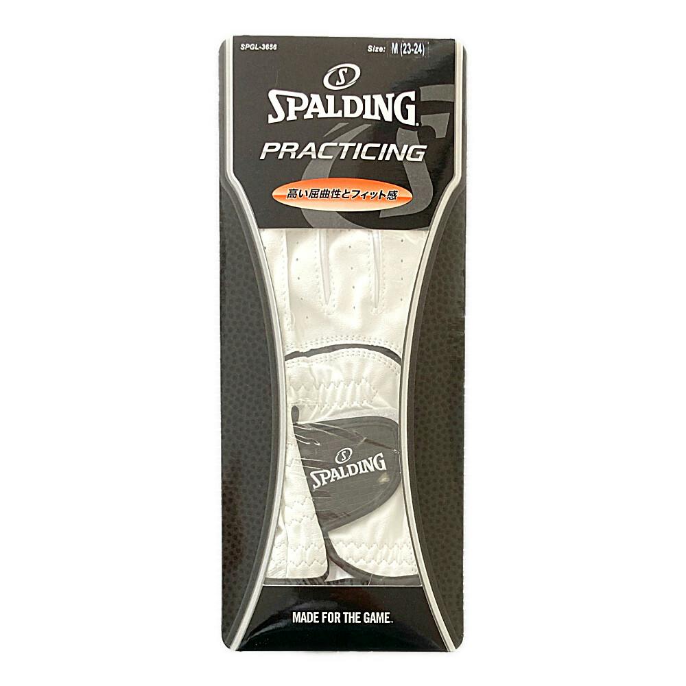 スポルティング 合皮ゴルフグローブ メンズ 左手用 ホワイト