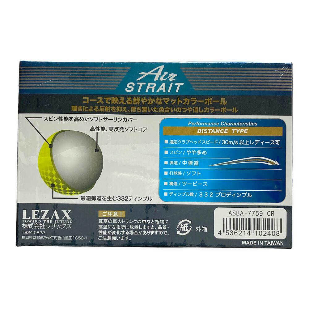 ゴルフボール エアストレート マッドカラーボール オレンジ ASBA