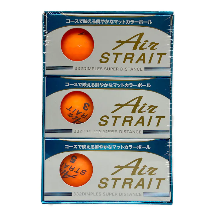 ゴルフボール エアストレート マッドカラーボール オレンジ ASBA-7759 6個入り