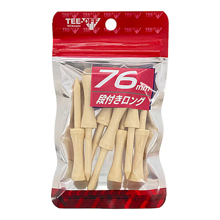 ティーオフ ウッドティ 段付きロング 76mm 7本入