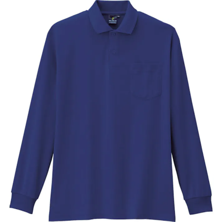 【CAINZ-DASH】コーコス信岡 制電・防透・消臭長袖ポロシャツ 1ネイビー M AS-258-1-M【別送品】