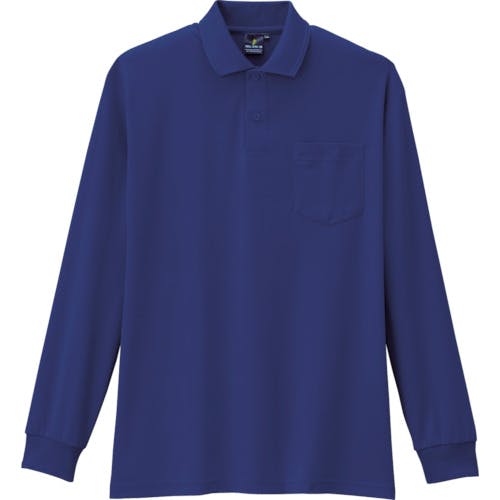 【CAINZ-DASH】コーコス信岡 制電・防透・消臭長袖ポロシャツ　１ネイビー　ＬＬ AS-258-1-LL【別送品】