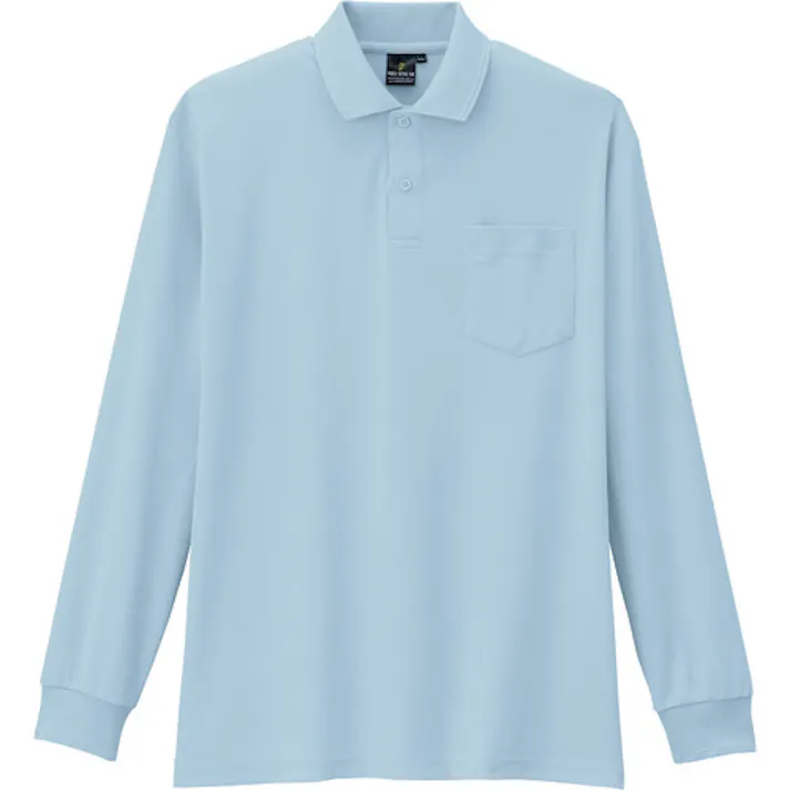 【CAINZ-DASH】コーコス信岡 制電・防透・消臭長袖ポロシャツ 7サックス LL AS-258-7-LL【別送品】