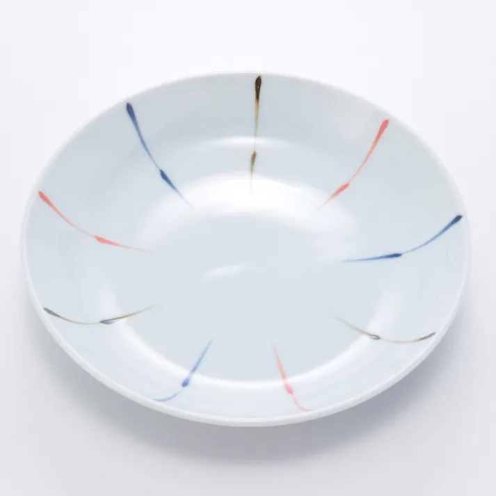 持てばわかる軽量シリーズ 皿 三色十草 16cm