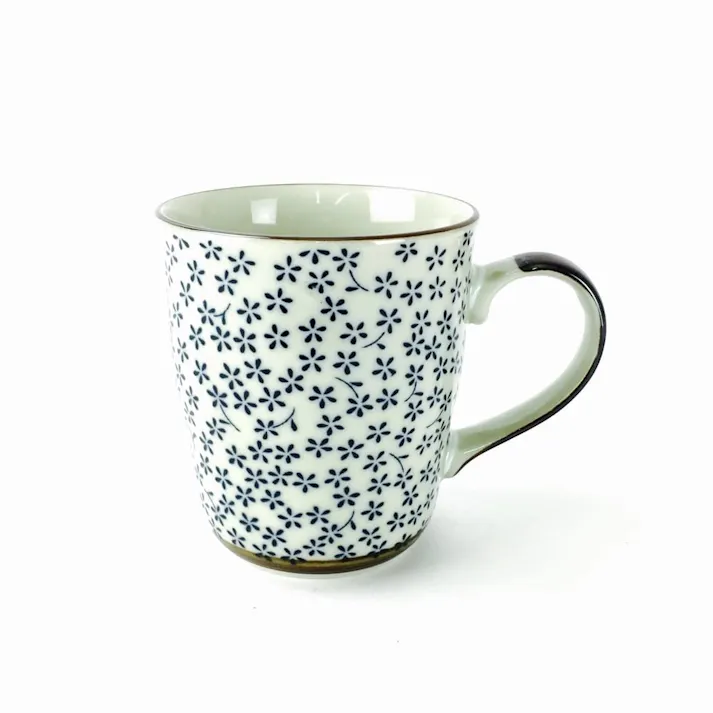 マグ 古染藍小花