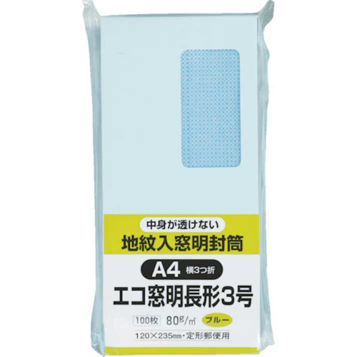 【CAINZ-DASH】キングコーポレーション エコ窓地紋ソフト100 長3100 ブルー N3MJS80B【別送品】