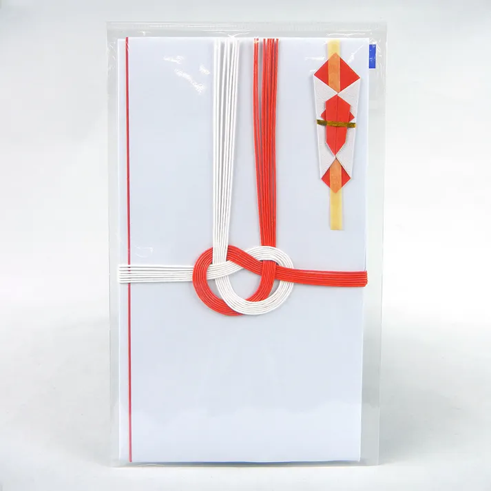縦折 赤白7本 無地(中袋付)1枚入