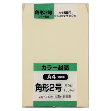 パック封筒 角形2号 クリーム 100枚