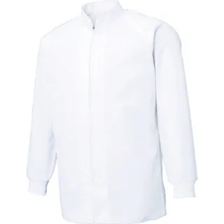 【CAINZ-DASH】サンエス 食品工場向けジャケット 超清涼 男女共用混入だいきらい長袖コート XL ホワイト FX70650R-XL-C11【別送品】