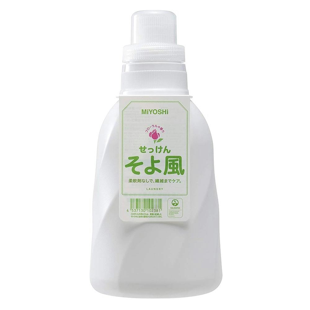 ミヨシ そよ風 液体せっけん ボトル 1100ml | 洗濯洗剤