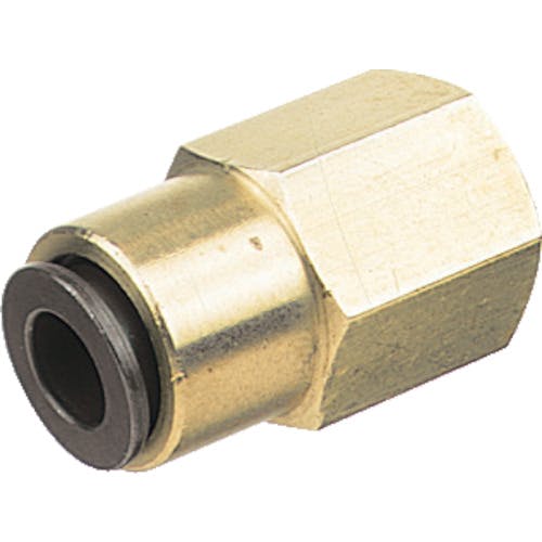 【CAINZ-DASH】千代田通商 フジフィメイルコネクター（金属）　６ｍｍ・ＲＣ３／８ 6-03F【別送品】