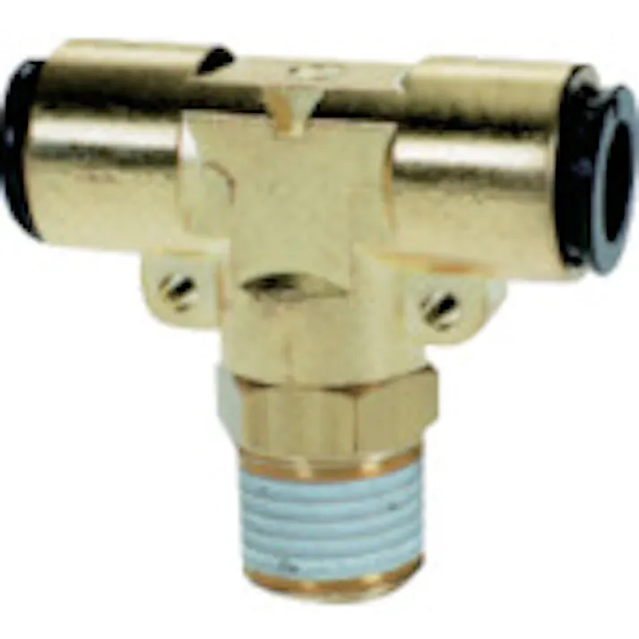 【CAINZ-DASH】千代田通商 チューブ継手 フジメイルブランチティ(金属) 10mm・R3/8 10-03MT【別送品】