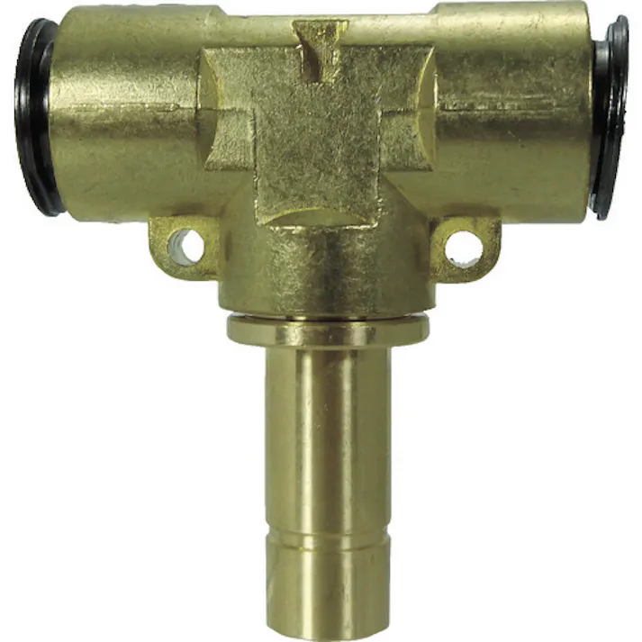 【CAINZ-DASH】千代田通商 チューブ継手 フジティーコネクター(金属) 10mm 10-00TC【別送品】