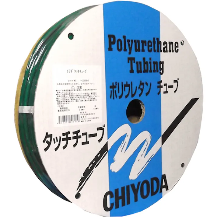 【CAINZ-DASH】千代田通商 ポリウレタンチューブ TEタッチチューブ 6mm/100m 緑 TE-6-100 G【別送品】