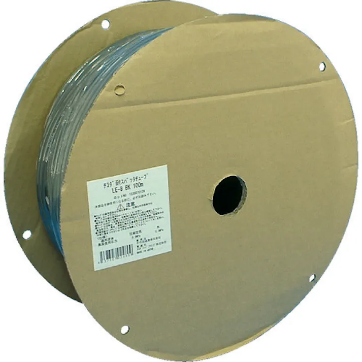 【CAINZ-DASH】千代田通商 ポリウレタンチューブ エルフレックス二重管チューブ 中径6mm/全長100m 黒 LE-6-100【別送品】