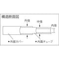 【CAINZ-DASH】千代田通商 ポリウレタンチューブ　エルフレックス二重管チューブ　中径１０ｍｍ／全長１００ｍ　黒 LE-10-100【別送品】