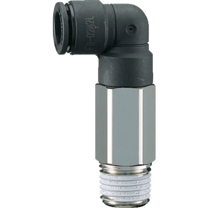 【CAINZ-DASH】千代田通商 チューブ継手 ファイブロングメイルエルボ 12mm・R3/8 F12-03M2L【別送品】