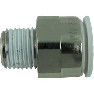 【CAINZ-DASH】千代田通商 ファイブメイルコネクタ W(白)12mm・R1/4 F12-02MW【別送品】