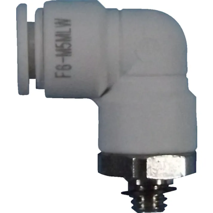 【CAINZ-DASH】千代田通商 ファイブメイルエルボ W(白)4mm・M5X0.8 F4-M5MLW【別送品】