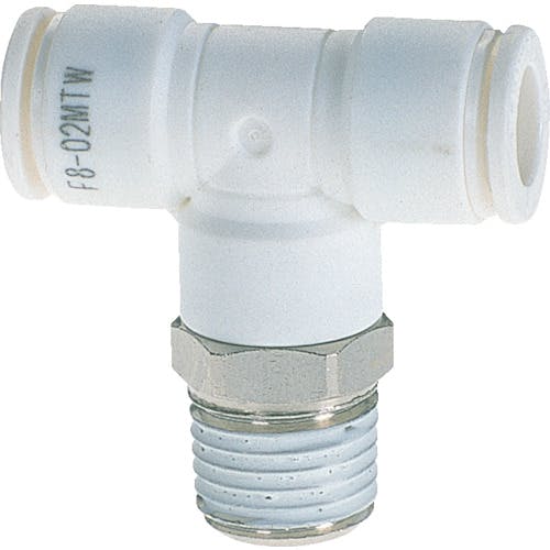 【CAINZ-DASH】千代田通商 ファイブメイルブランチティ　Ｗ（白）６ｍｍ・Ｒ１／８ F6-01MTW【別送品】