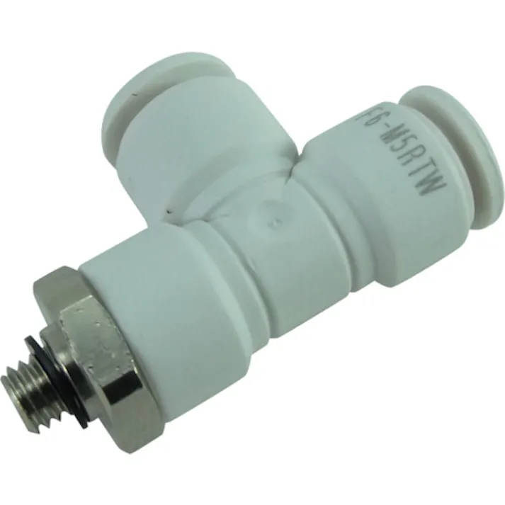 【CAINZ-DASH】千代田通商 ホース継手 ファイブメイルランティ W(白) 6mm M5×0.8 F6-M5RTW【別送品】