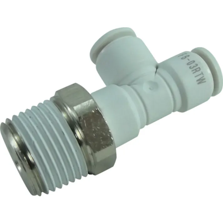 【CAINZ-DASH】千代田通商 ホース継手 ファイブメイルランティ W(白) 6mm・R3/8 F6-03RTW【別送品】