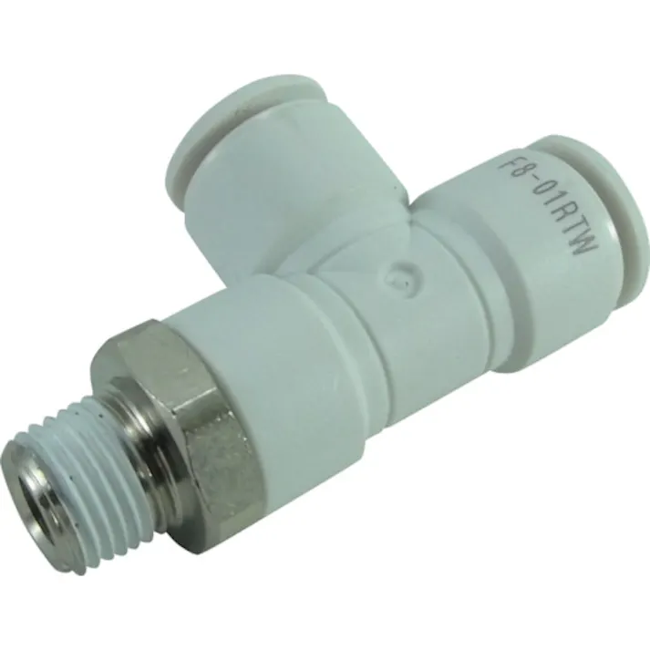 【CAINZ-DASH】千代田通商 ホース継手 ファイブメイルランティ W(白) 8mm・R1/8 F8-01RTW【別送品】