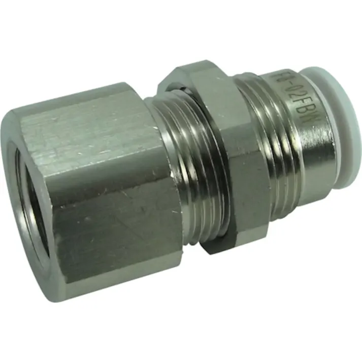 【CAINZ-DASH】千代田通商 チューブ継手 ファイブフィメイルバルク 白6mm・Rc1/4 F6-02FBW【別送品】