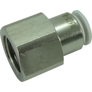 【CAINZ-DASH】千代田通商 ファイブフィメイルコネクタ W(白)8mm・RC1/4 F8-02FW【別送品】