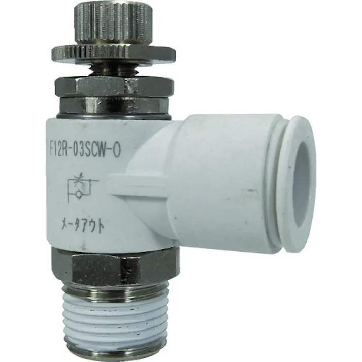 【CAINZ-DASH】千代田通商 ファイブスピードコントローラα白メーターアウト12mm・R3/8 F12R-03SCW-O【別送品】