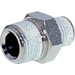 千代田通商 異径ニップルメッキ付 R1/4・R3/8 D-2M-3M-N 配管継手 千代田通商 異径ニップルメッキ付 R1/4・R3/8 D-2M-3M-N 配管継手