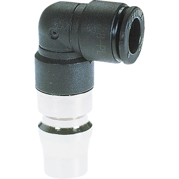 【CAINZ-DASH】千代田通商 チューブ継手 ファイブ内蔵カップリングエルボプラグ 12mm F12-PL【別送品】
