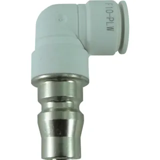 【CAINZ-DASH】千代田通商 チューブ継手 ファイブ内蔵エルボプラグ W(白) 10mm F10-PLW【別送品】