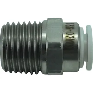 【CAINZ-DASH】千代田通商 ファイブSUSメイルコネクタ 白 6mm・R1/4 FS6-02MW【別送品】