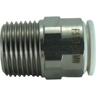 【CAINZ-DASH】千代田通商 ファイブSUSメイルコネクタ 白 10mm・R3/8 FS10-03MW【別送品】