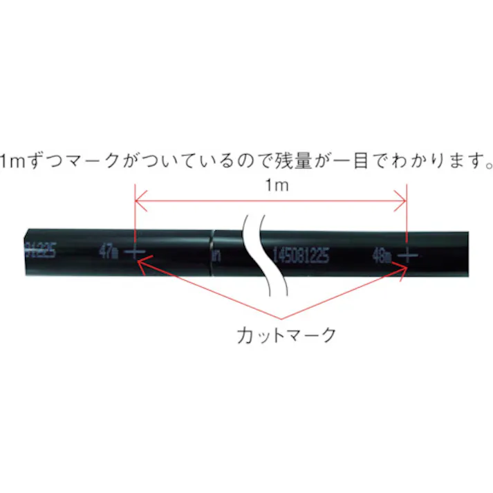 【CAINZ-DASH】千代田通商 ポリウレタンチューブ TEタッチチューブ 16mm/100m 黒 TE-16-100 BK【別送品】