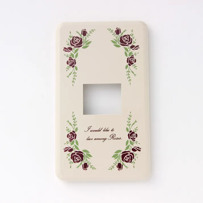 スイッチプレート カミングアップローズ 1口用