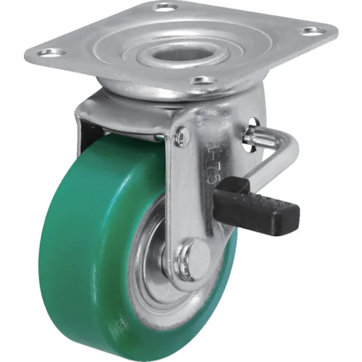 【CAINZ-DASH】シシクSISIKUアドクライス スタンダードプレスキャスター ウレタン車輪 自在ストッパー付 75径 UWJB-75【別送品】