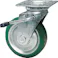 【CAINZ-DASH】シシクSISIKUアドクライス スタンダードプレスキャスター ウレタン車輪 自在ストッパー付 150径 UWJB-150【別送品】