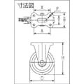 【CAINZ-DASH】シシクＳＩＳＩＫＵアドクライス 静電気帯電防止キャスター　ウレタン車輪　固定　１５０径 EUWK-150【別送品】