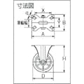 【CAINZ-DASH】シシクＳＩＳＩＫＵアドクライス ステンレスキャスター　制電性ウレタン車輪付固定 SUNK-150-SEUW【別送品】