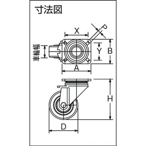 シシク SISIKU】シシク LH-GSPO-100K-1 低床重荷重用キャスター 自在