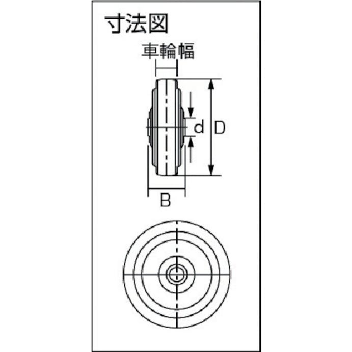 【CAINZ-DASH】シシクＳＩＳＩＫＵアドクライス ゴム車輪のみ　７５径 W-75【別送品】